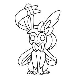 Disegni da colorare: Sylveon - Pagine da Colorare Stampabili Gratuite