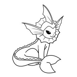 Disegni da colorare: Vaporeon - Pagine da Colorare Stampabili Gratuite