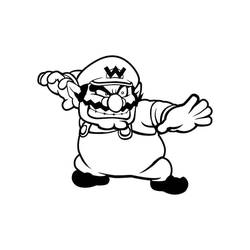 Disegni da colorare: Wario - Pagine da Colorare Stampabili Gratuite